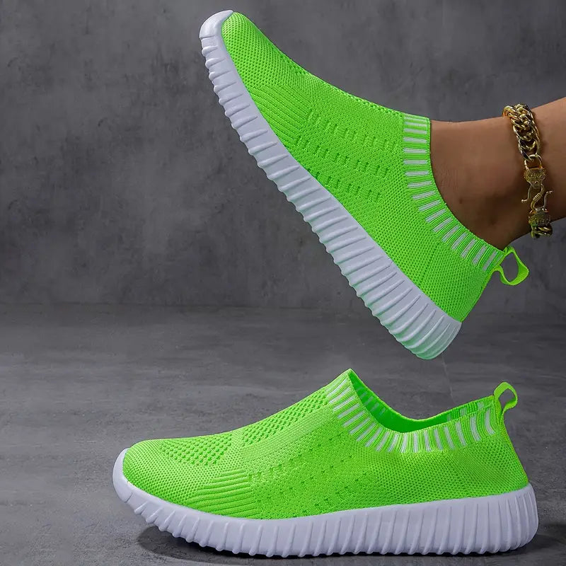 נעלי ספורט Slip-On סרוגות נושמות